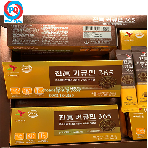 combo 3 hộp tinh nghệ Jin curcumin 365 Hàn Quốc