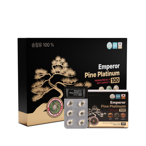 tinh dầu thông đỏ Emperor Pine Platinum 100 hộp 180v hàn quốc