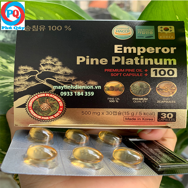 viên tinh dầu thông đỏ Emperor Pine Platium 90 viên Hàn Quốc